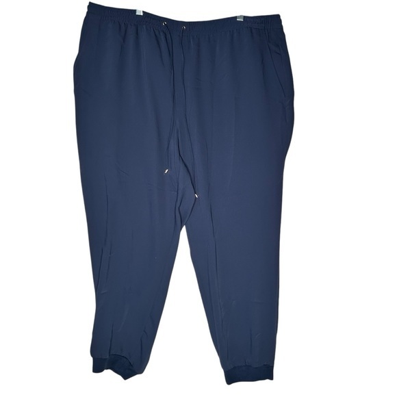 Lauren Ralph Lauren Jogger Pants Navy Size 20W/20+ Comfy‎ Preppy Pocket Classy - Picture 1 of 11
